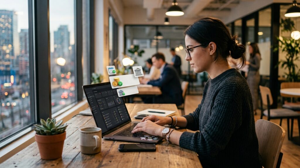 Freelancer earning income through online earning apps and digital work